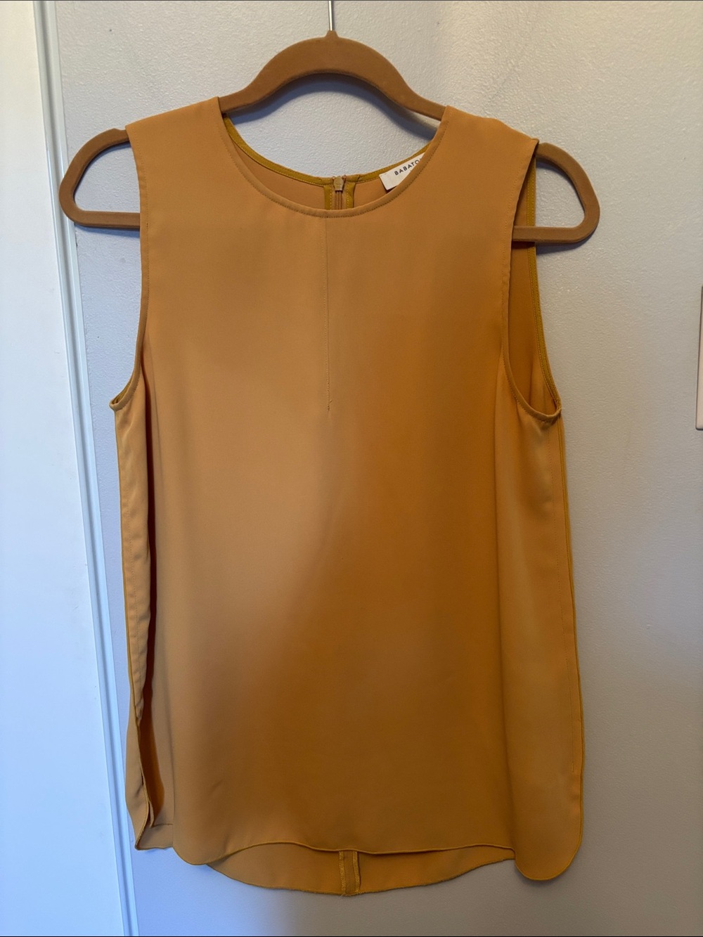 Babaton Mustard Sleeveless Shell Top